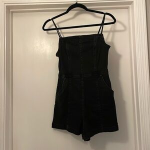 Volcom women’s black jean romper